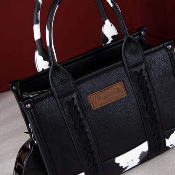 Wrangler Cow Print Concealed Carry Tote/Crossbody  Handbag Purse Western - Picture 4 of 4